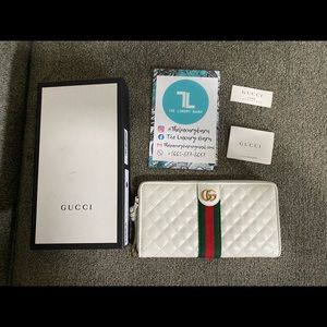 Gucci Ophidia zip around long wallet leather